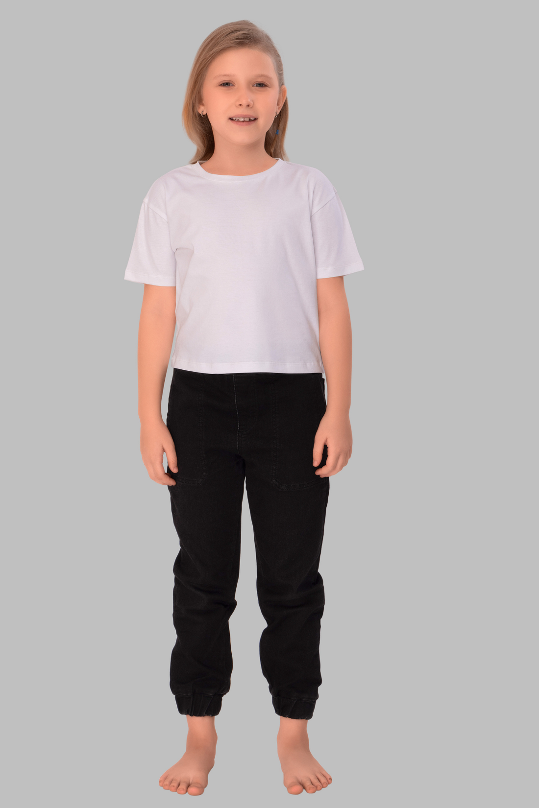 White Lounge Tshirts For Girls TEE 25109