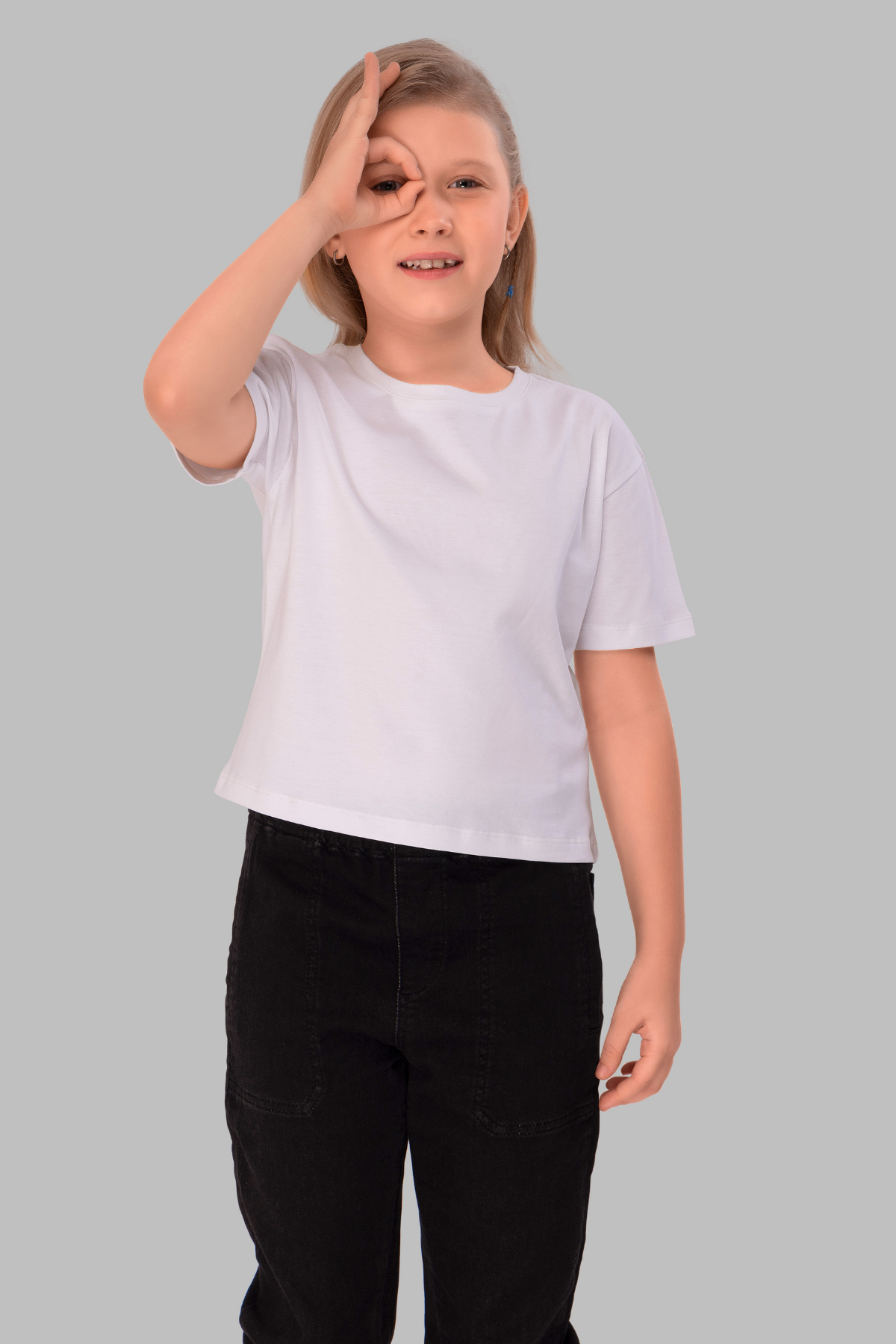 White Lounge Tshirts For Girls TEE 25109