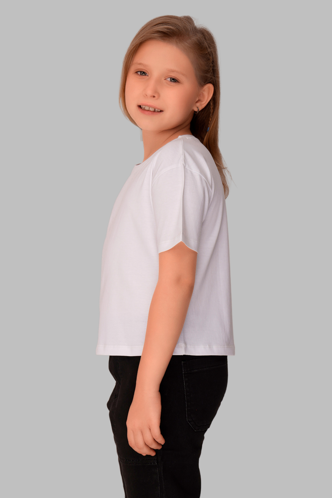 White Lounge Tshirts For Girls TEE 25109