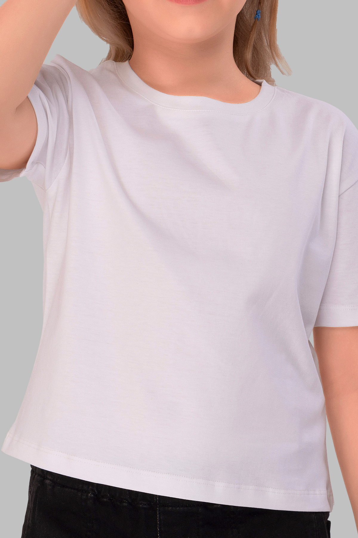 White Lounge Tshirts For Girls TEE 25109