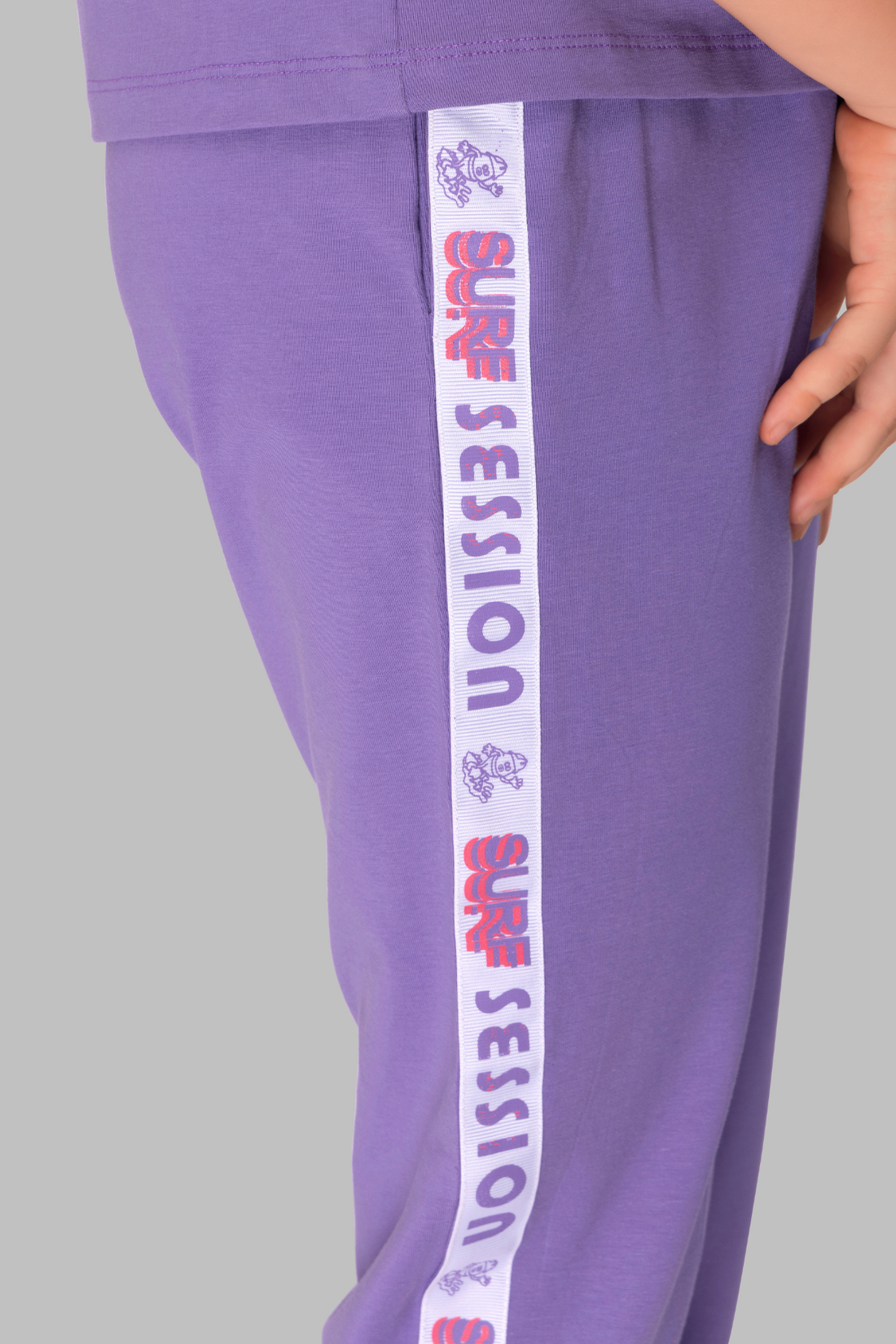 Dreamy Lavender Co-Ord Night Suit for Girls – Cozy Cotton Jogger Set
