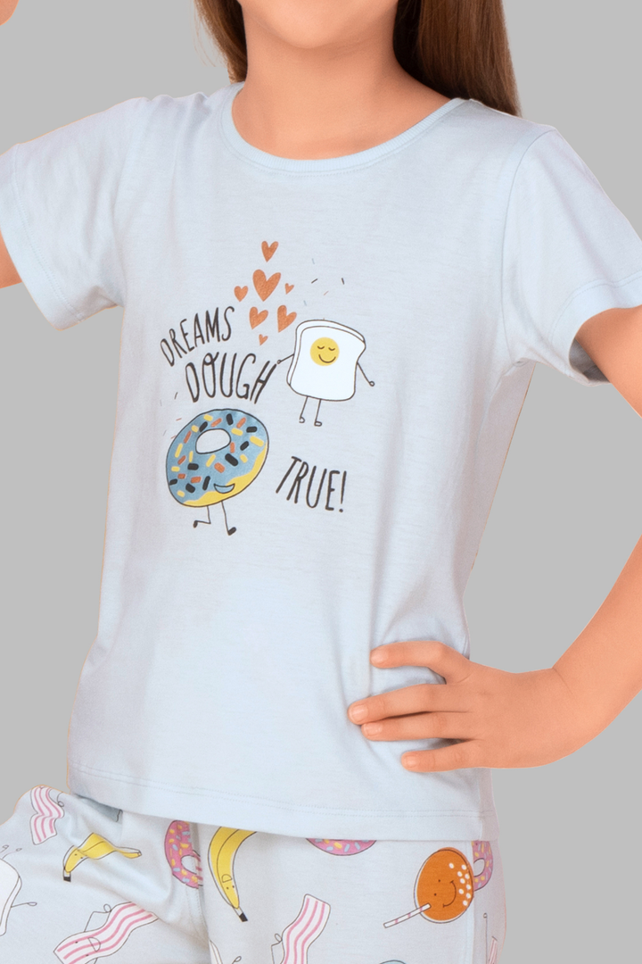 Doughnut Dreams Top Pajama Set For Girls