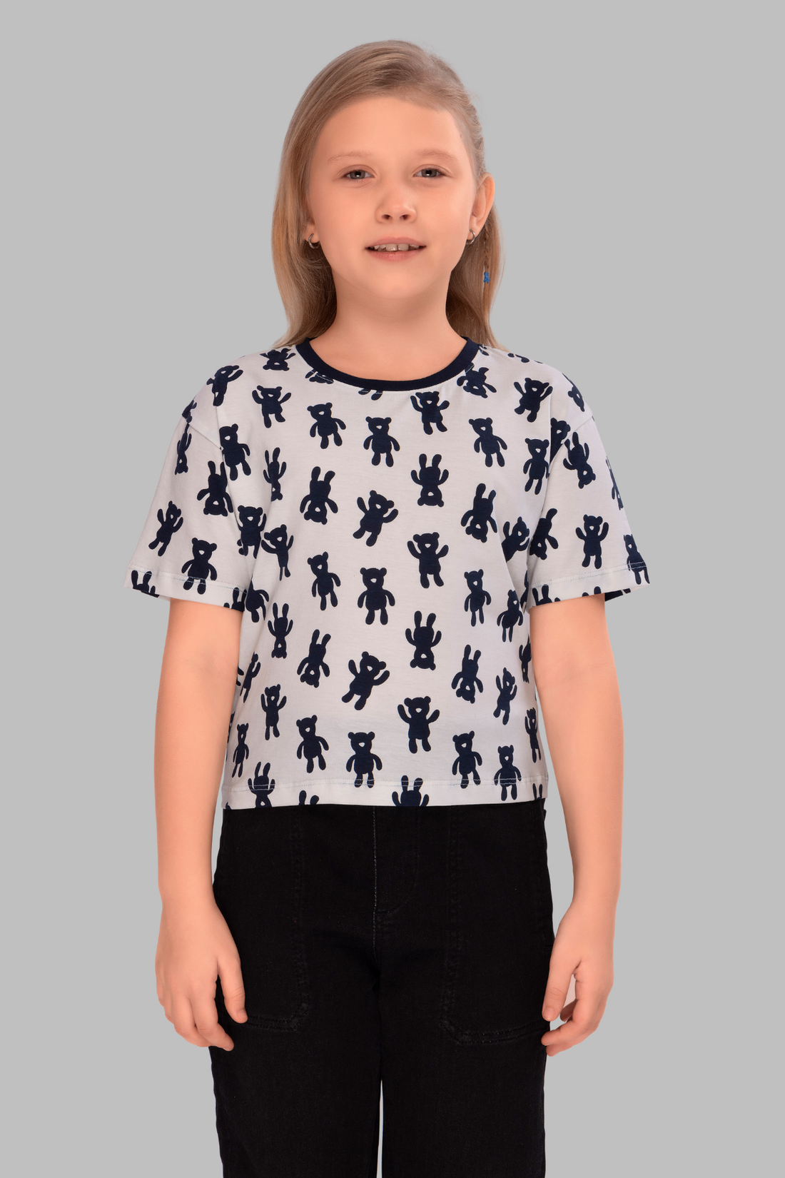 Black And White Lounge Tshirts For Girls TEE 25112