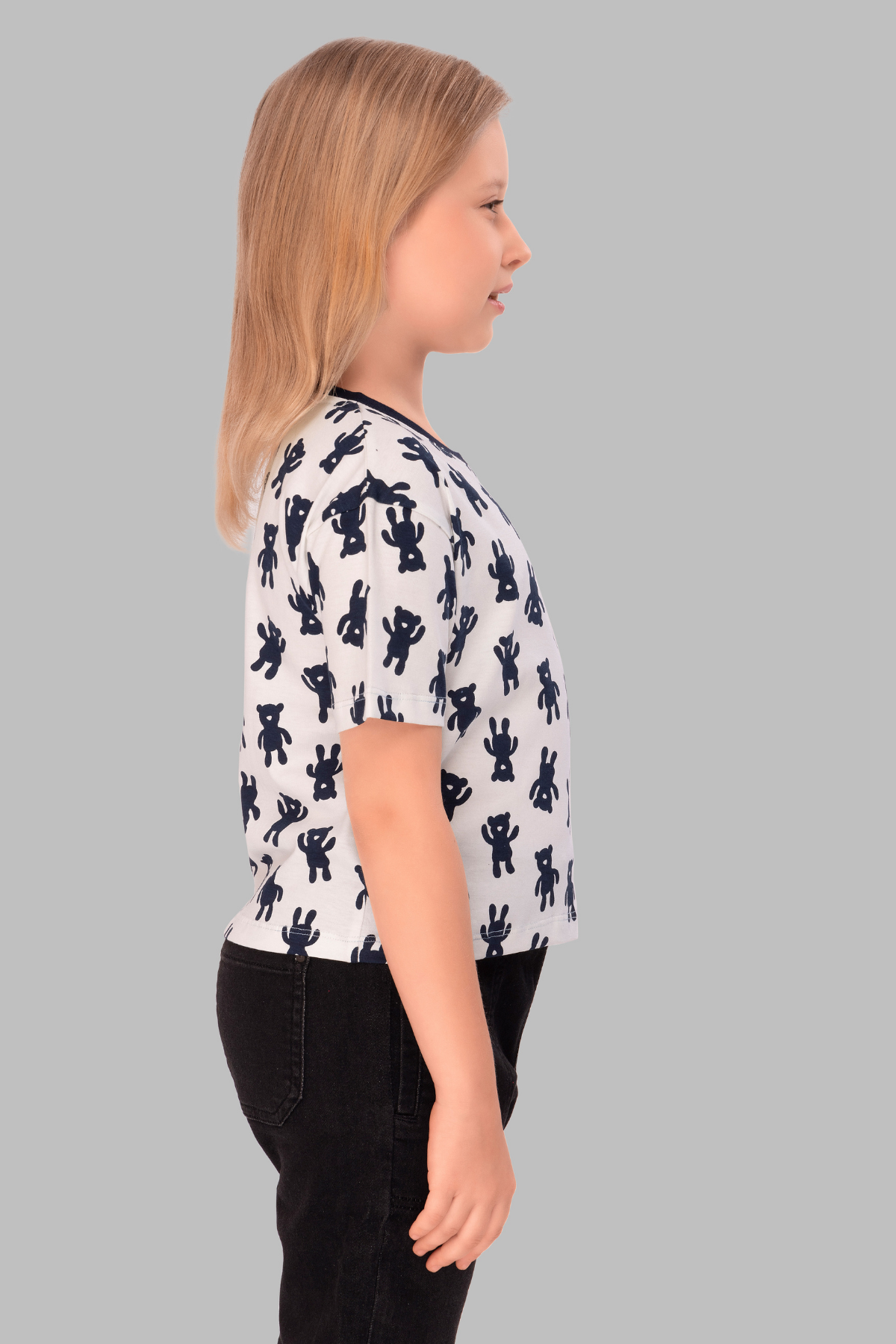 Black And White Lounge Tshirts For Girls TEE 25112