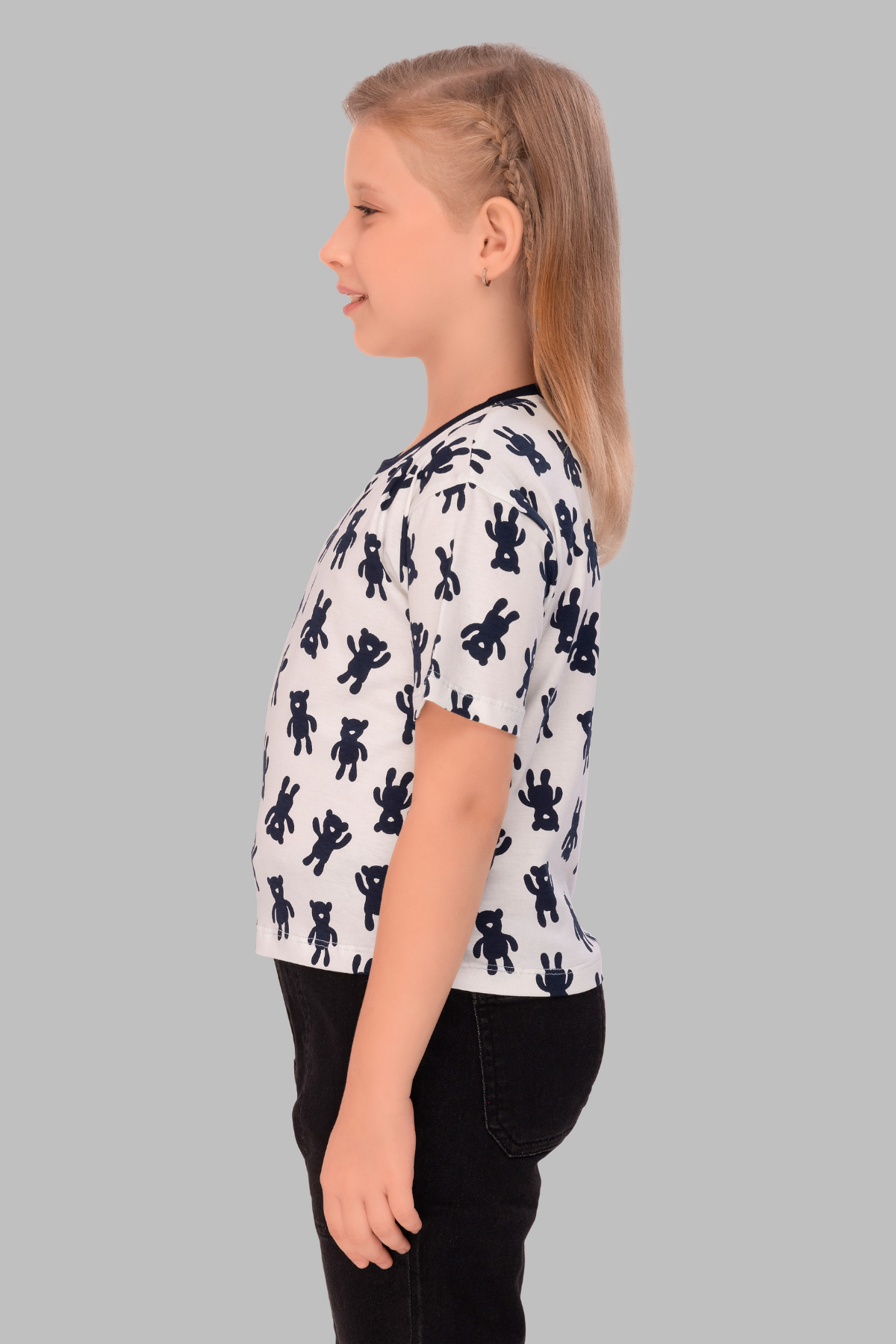 Black And White Lounge Tshirts For Girls TEE 25112