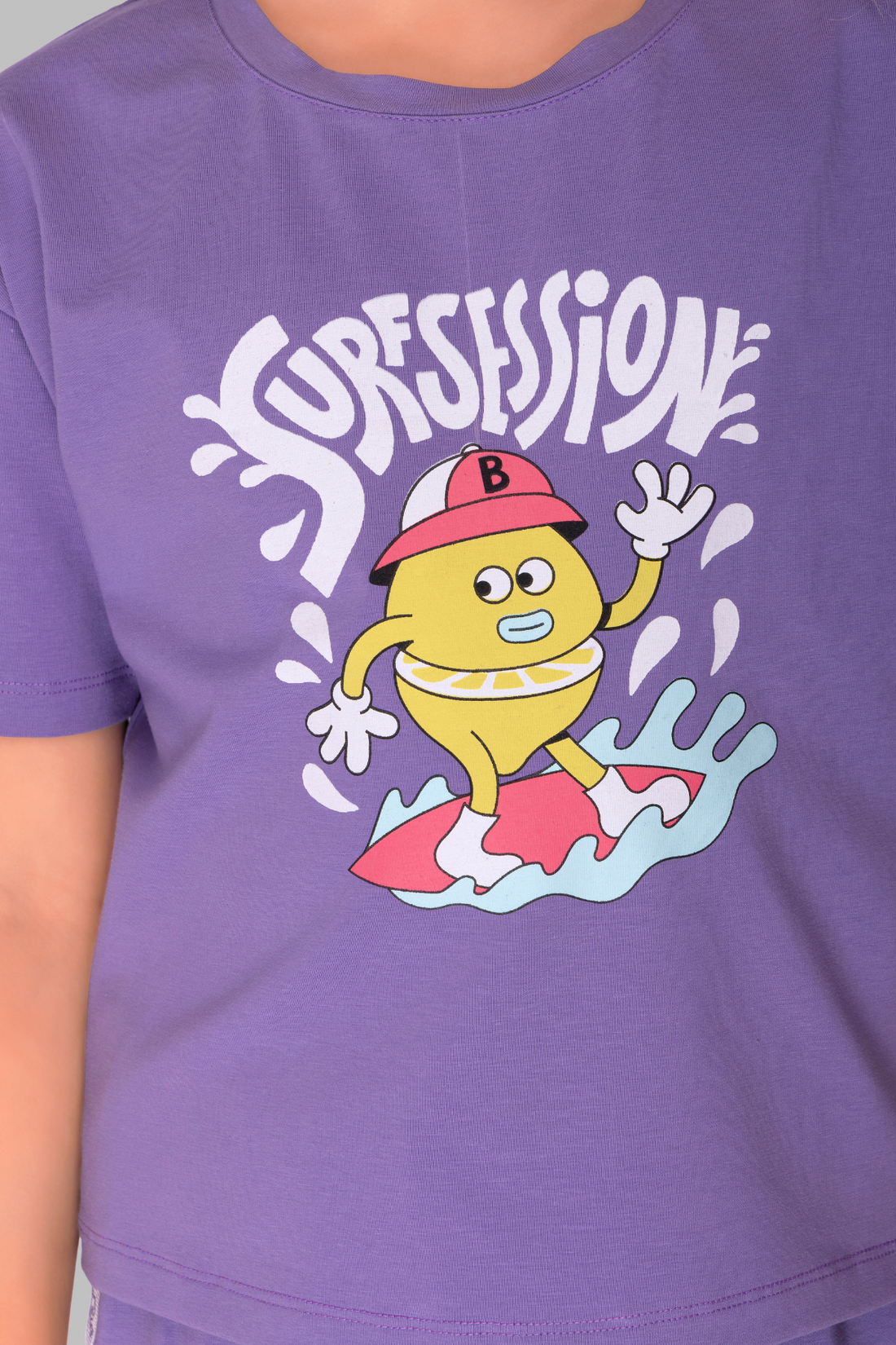 Dreamy Lavender Co-Ord Night Suit for Girls – Cozy Cotton Jogger Set 25017