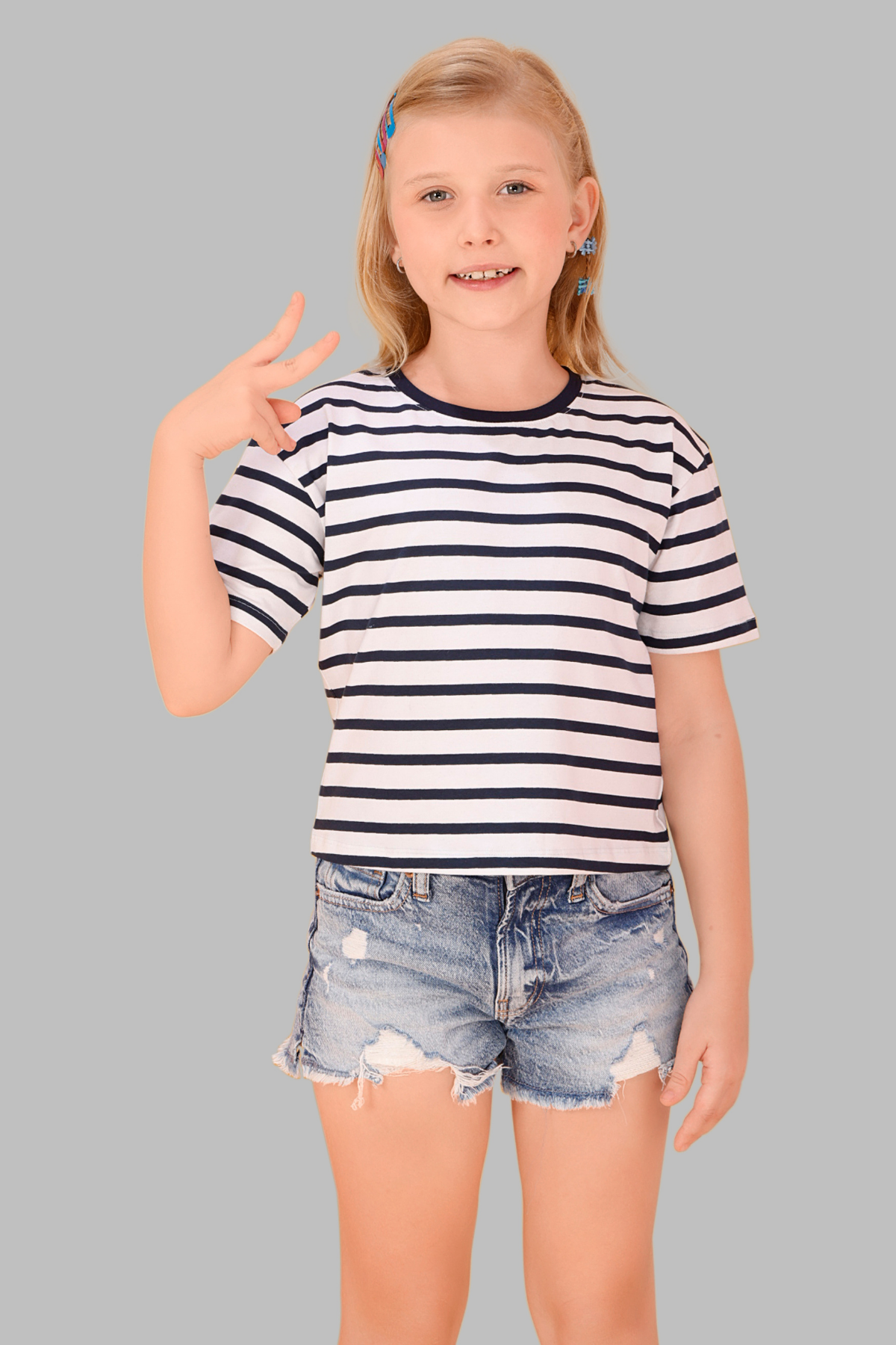 Striped Lounge Tshirts For Girls TEE 25114