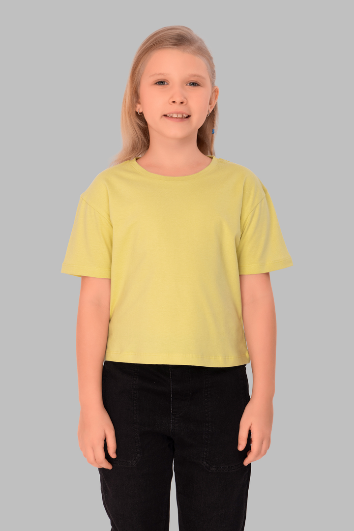 Yellow Lounge Tshirts For Girls TEE 25115