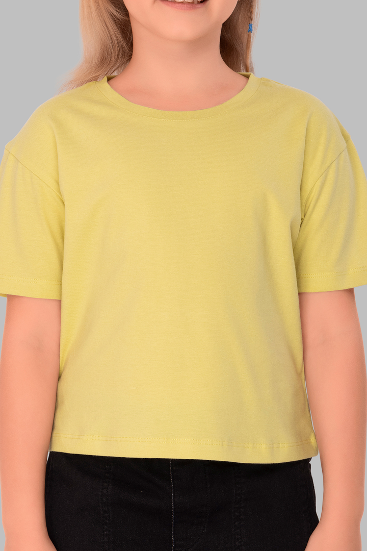 Yellow Lounge Tshirts For Girls TEE 25115
