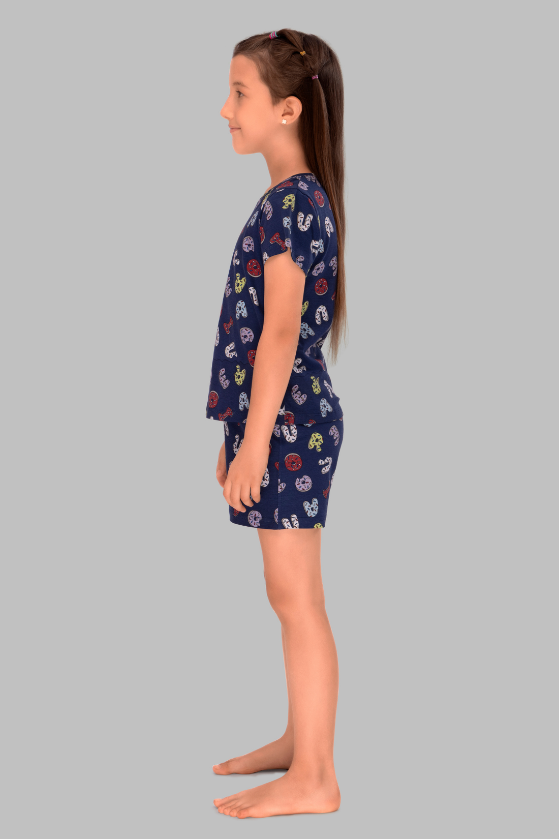 ABC Printed Shorts Set For Girls