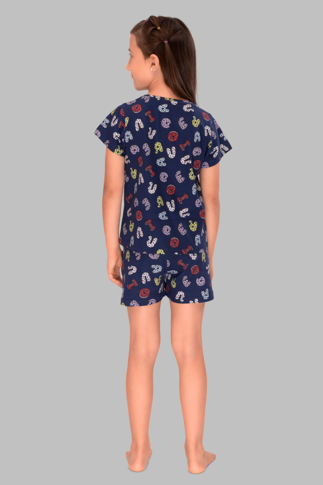 ABC Printed Shorts Set For Girls