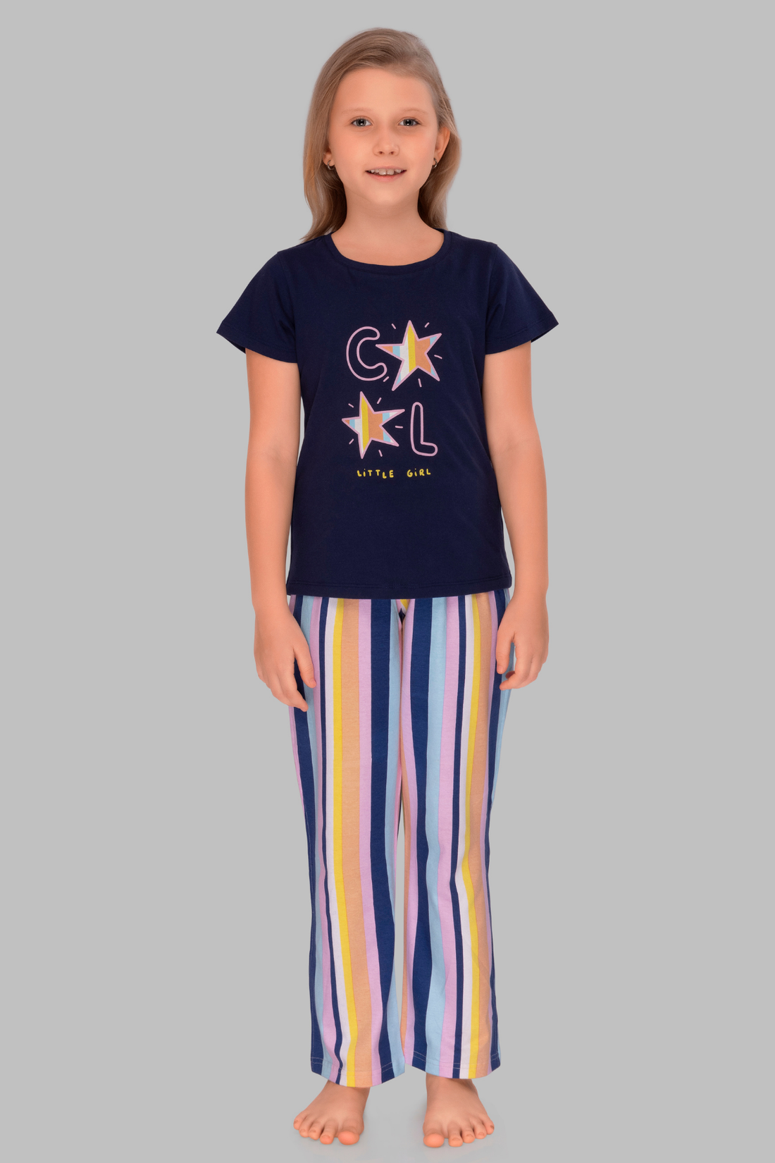 3 Piece Nightsuits Top Pajama Shorts Sets For Girls