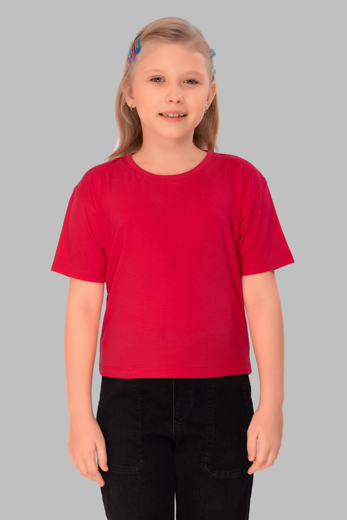 Red Lounge Tshirts For Girls TEE 25117
