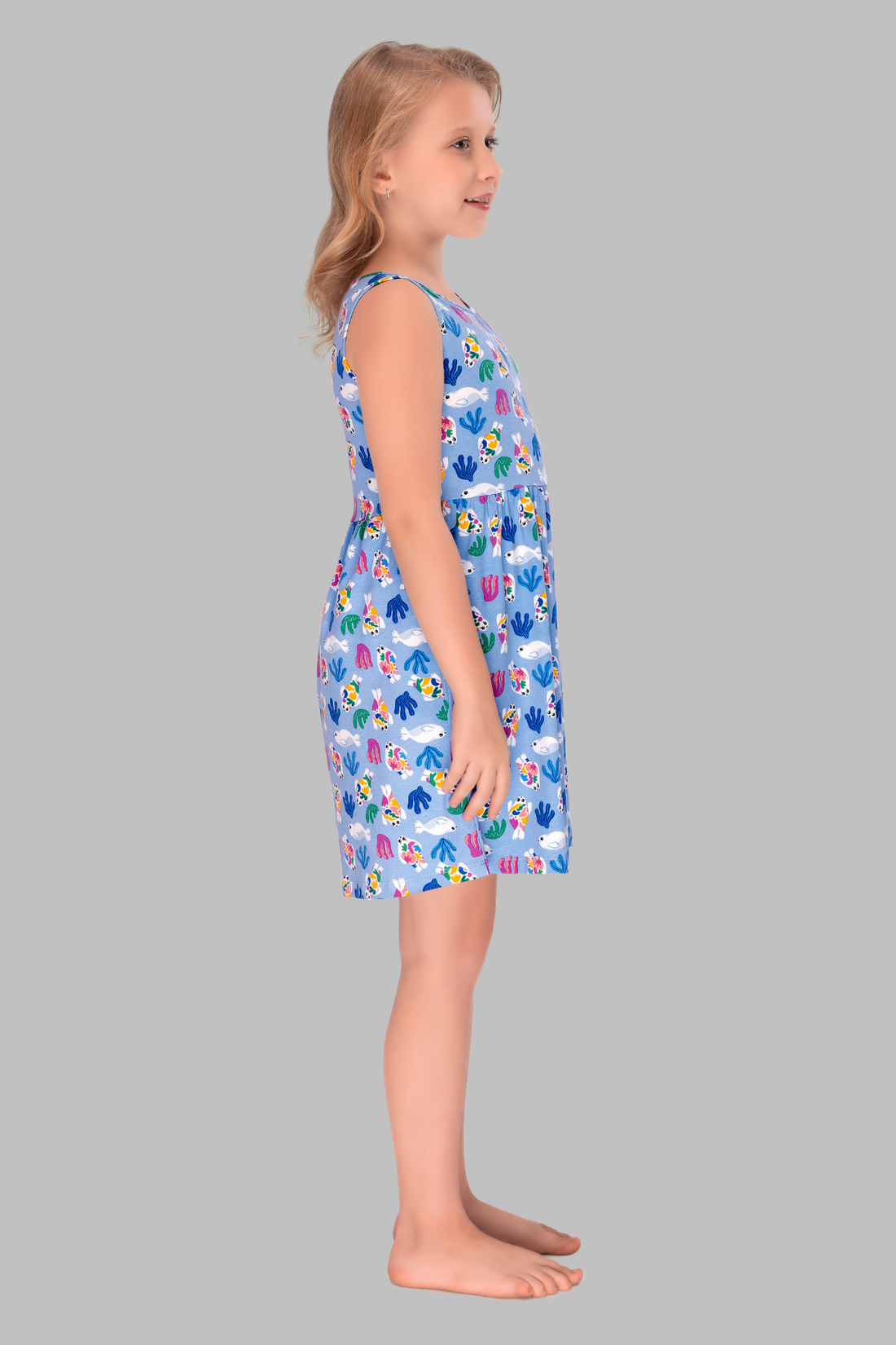 Aqua Underwater Wonderland Lounge Frock For Girls