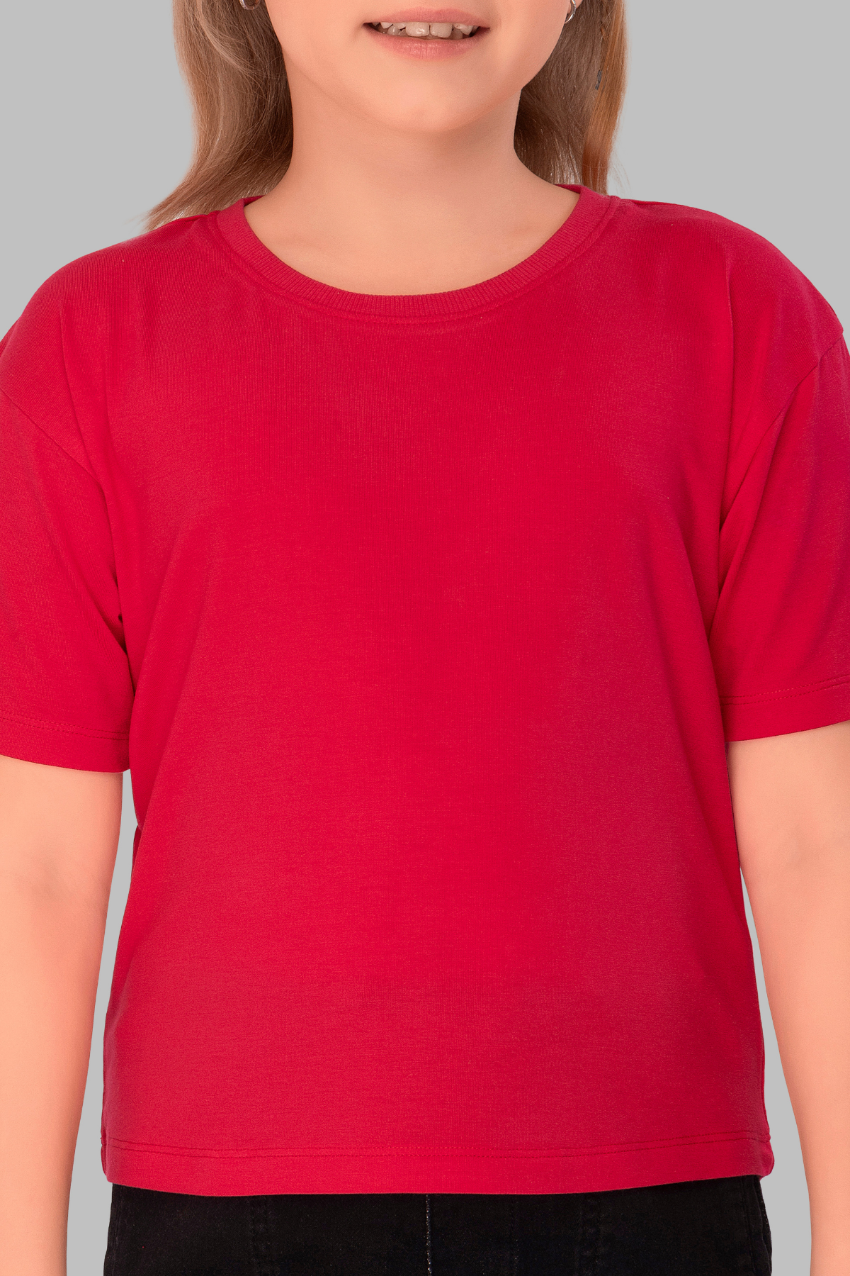 Red Lounge Tshirts For Girls TEE 25117