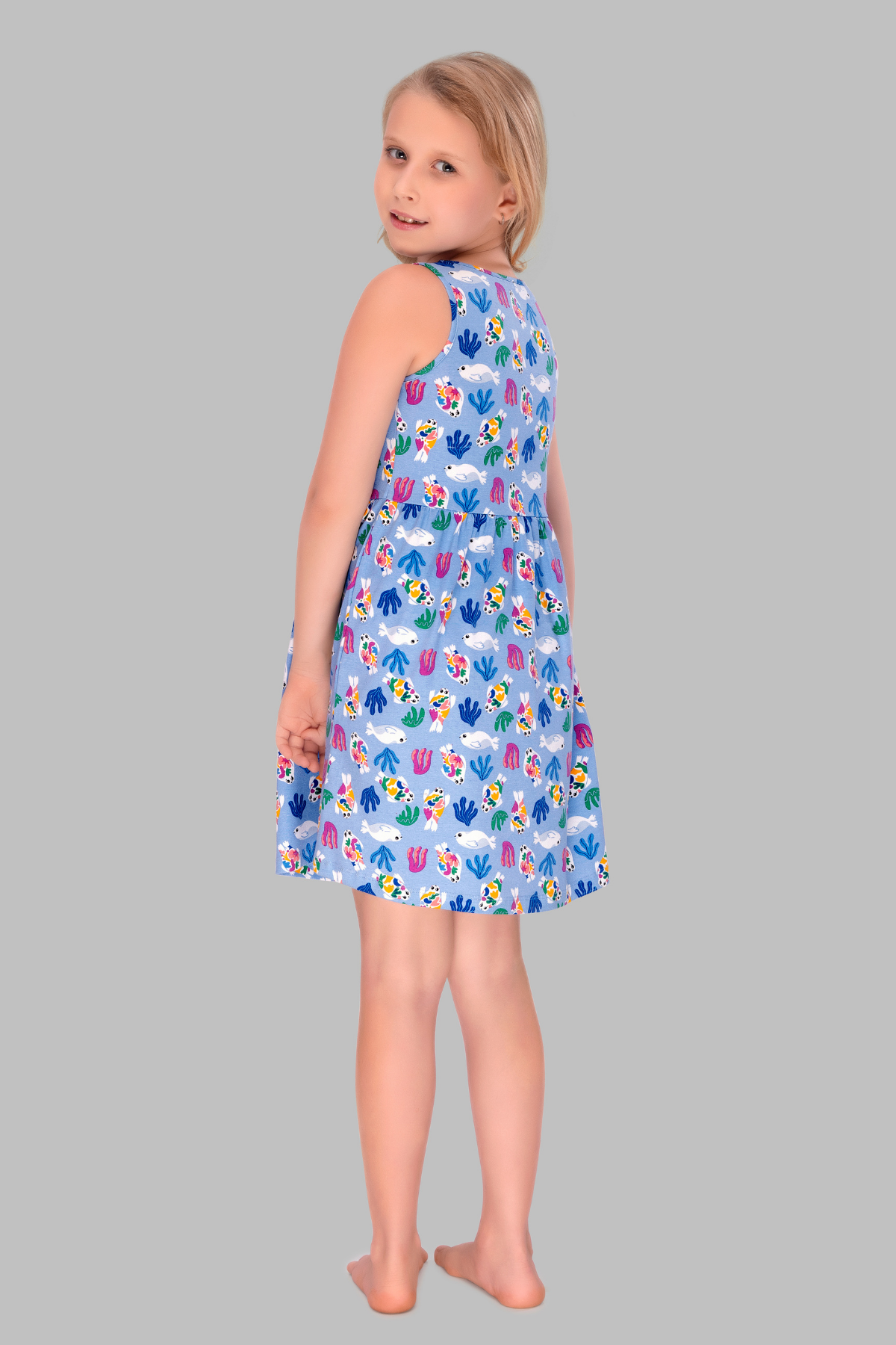 Aqua Underwater Wonderland Lounge Frock For Girls