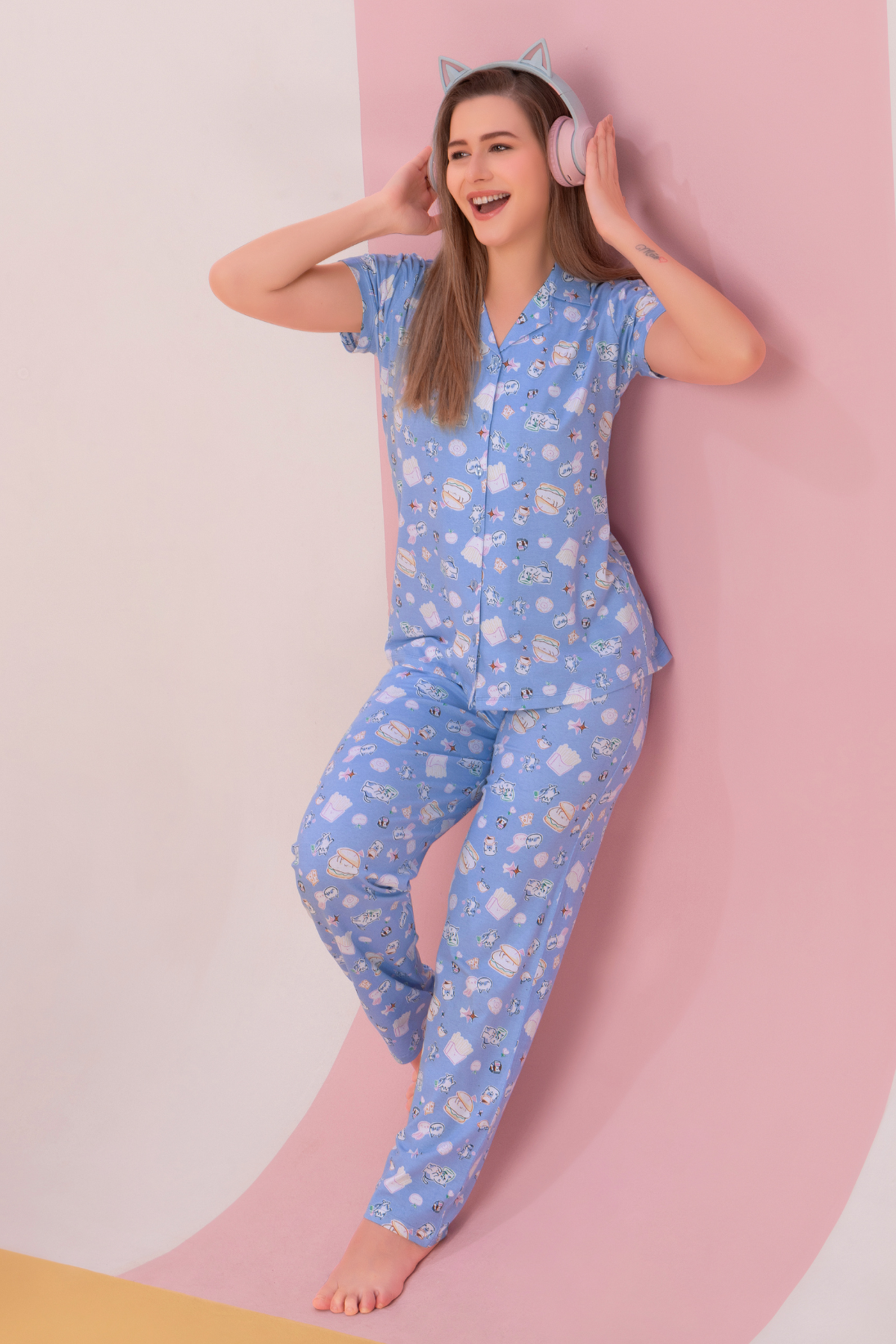 Mom's Burger Bliss Pajama Set