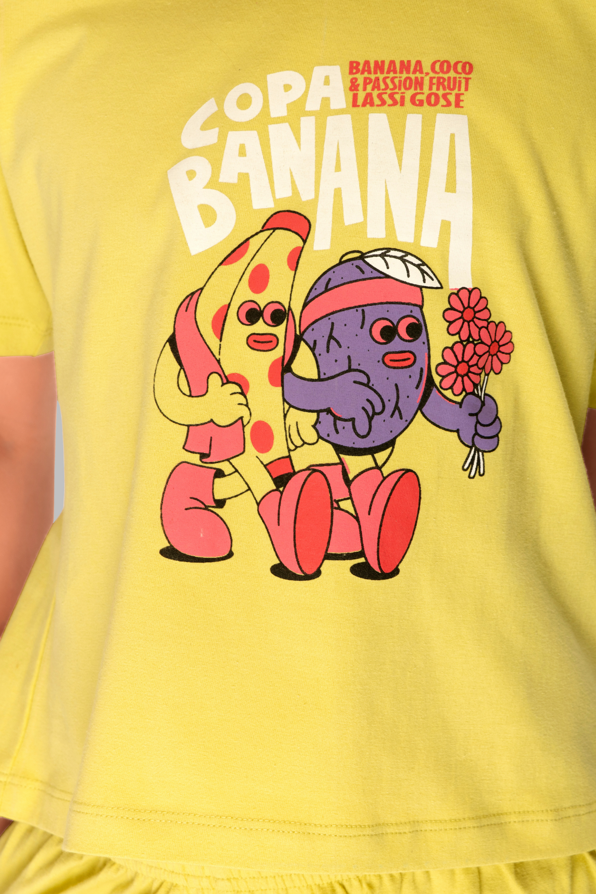 Yellow Banana Print Jogger Set for Kids - Cute Night Suit for Girls