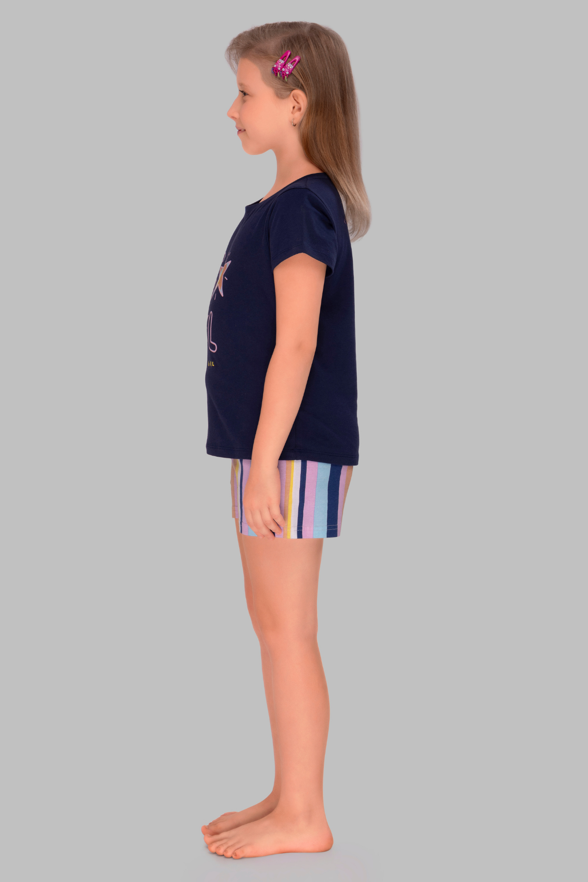 3 Piece Nightsuits Top Pajama Shorts Sets For Girls