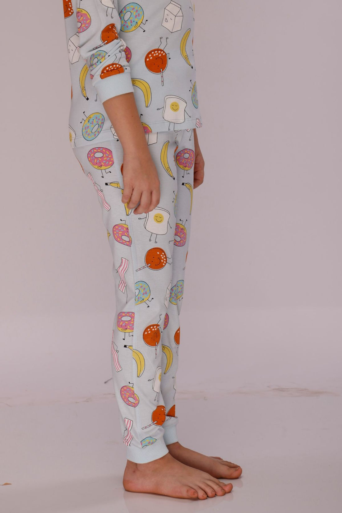 Fruit Doughnuts Cozy Nightsuits Top Pajama Set For Girls
