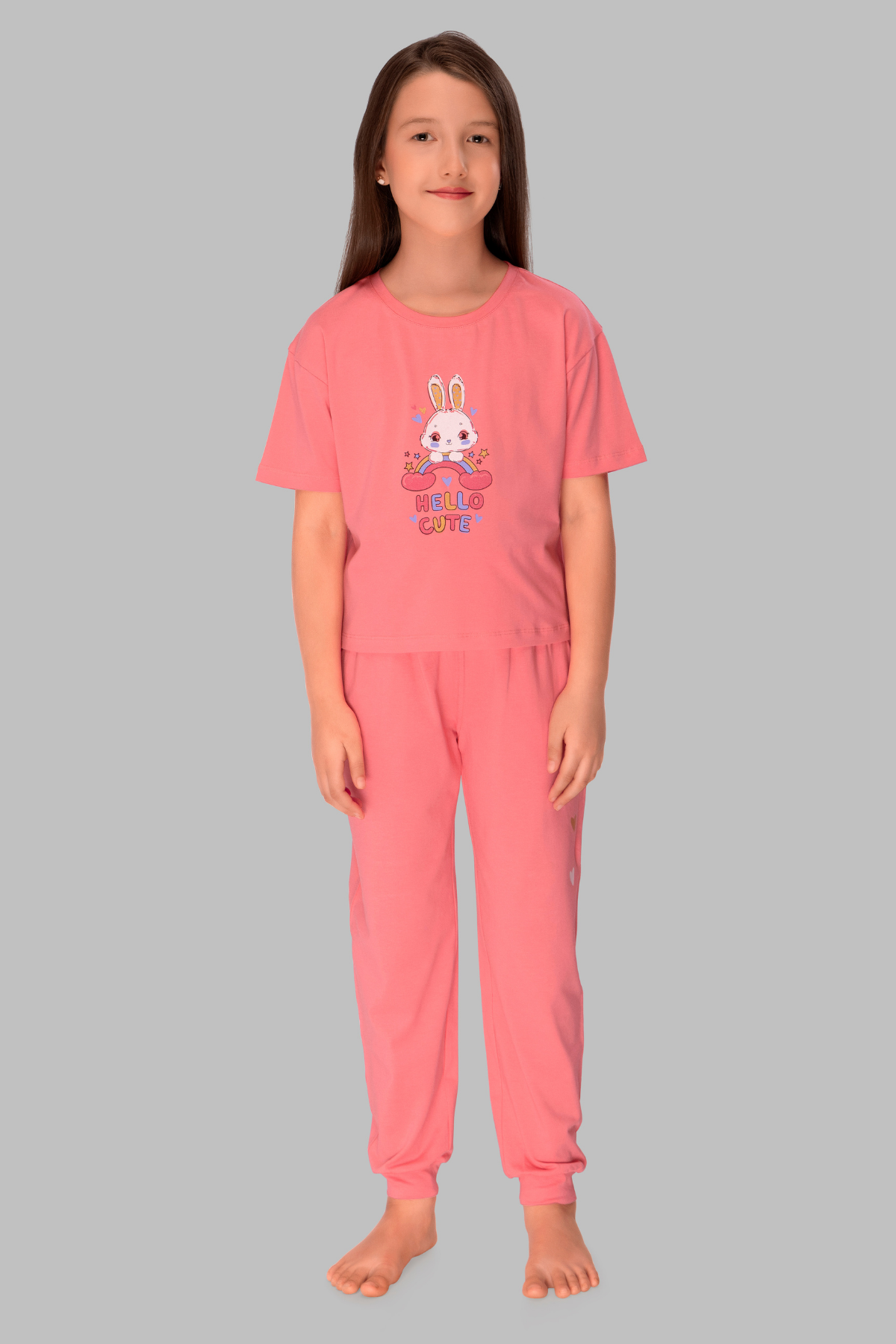 Funny Bunny Top And Joggers Sets For Girls JG 25022