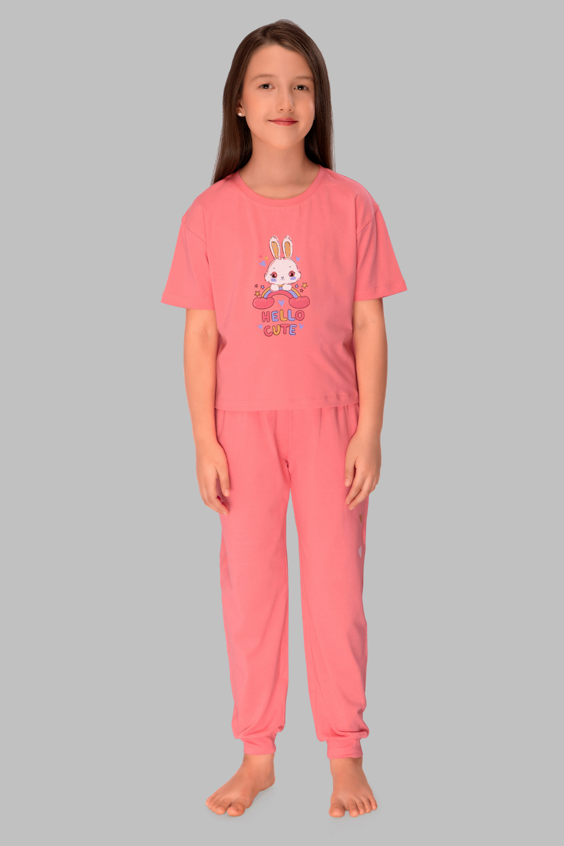 Funny Bunny Top And Joggers Sets For Girls JG 25022