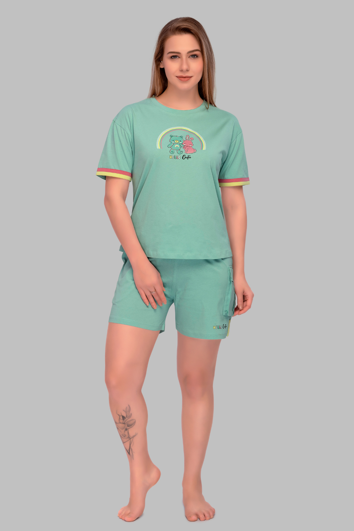 Twinning Top Shorts Set For Moms