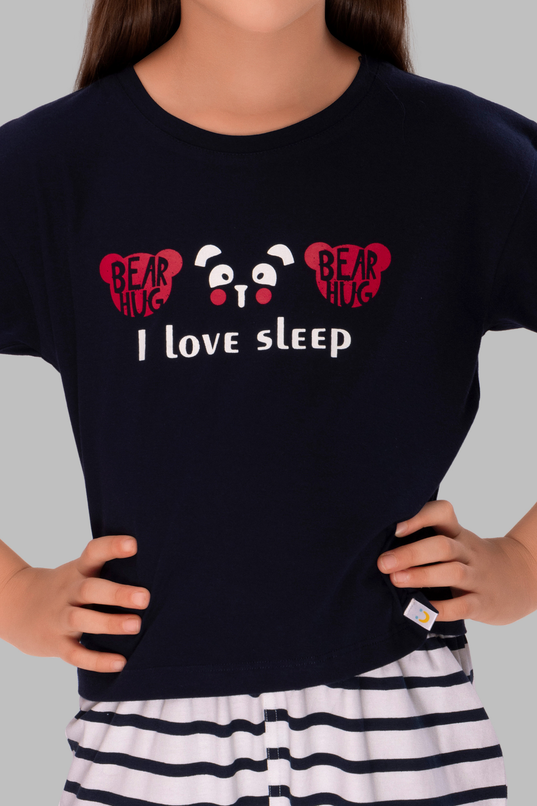 Stylish Stripes: Girls' Pajama Top Sets PJ 25006