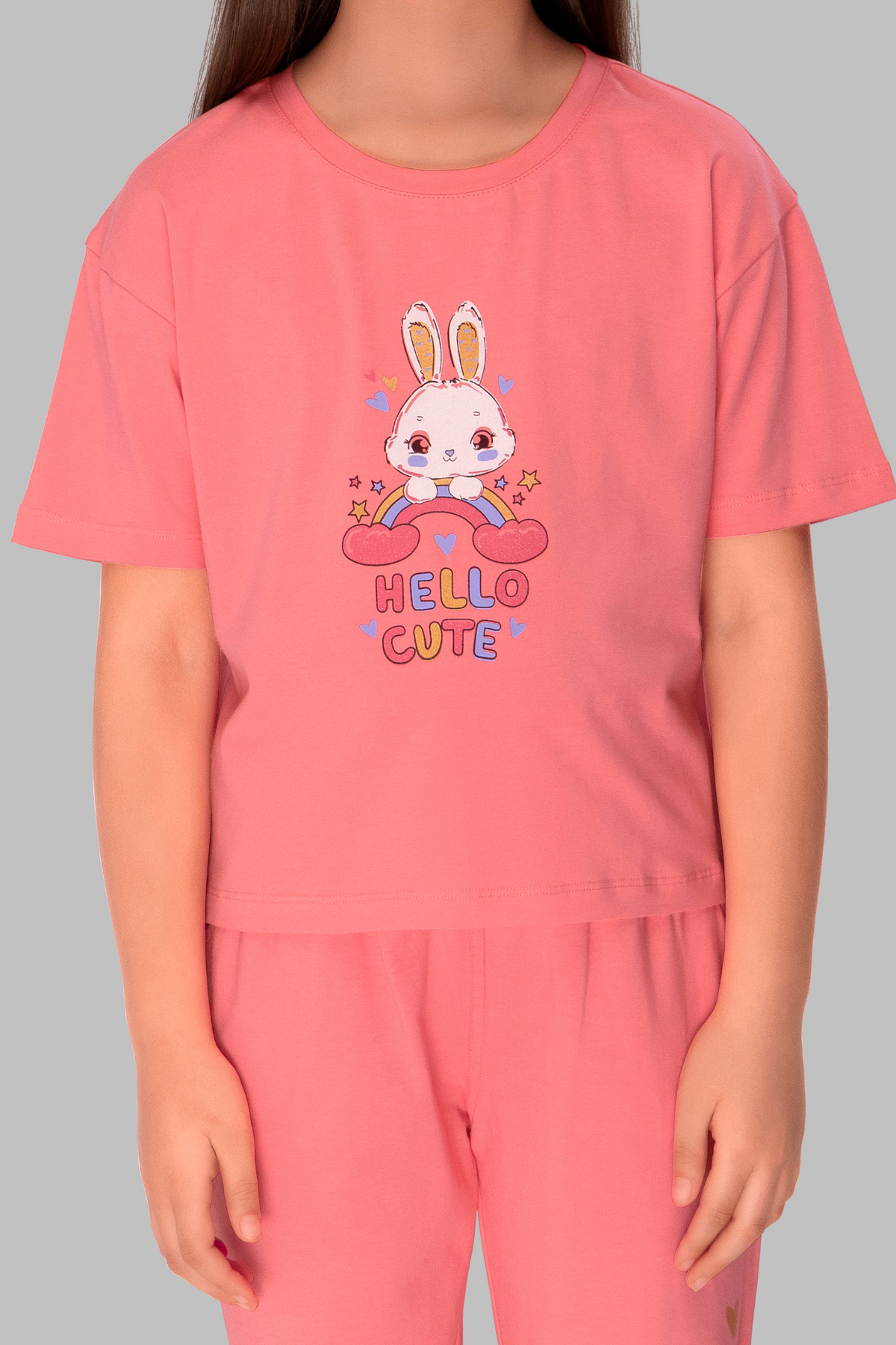 Funny Bunny Top And Joggers Sets For Girls