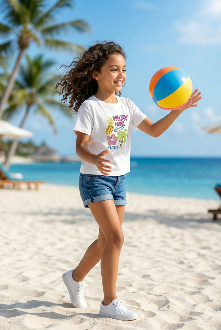 White Lounge Tshirts For Girls TEE 25109