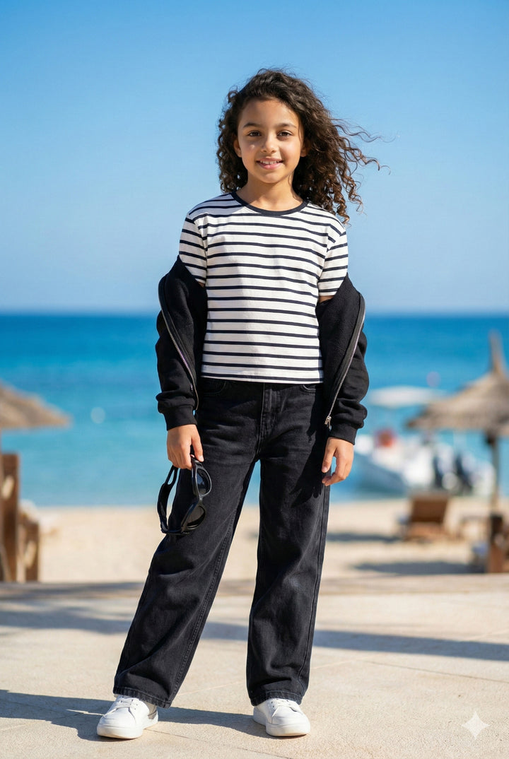 Striped Lounge Tshirts For Girls TEE 25114
