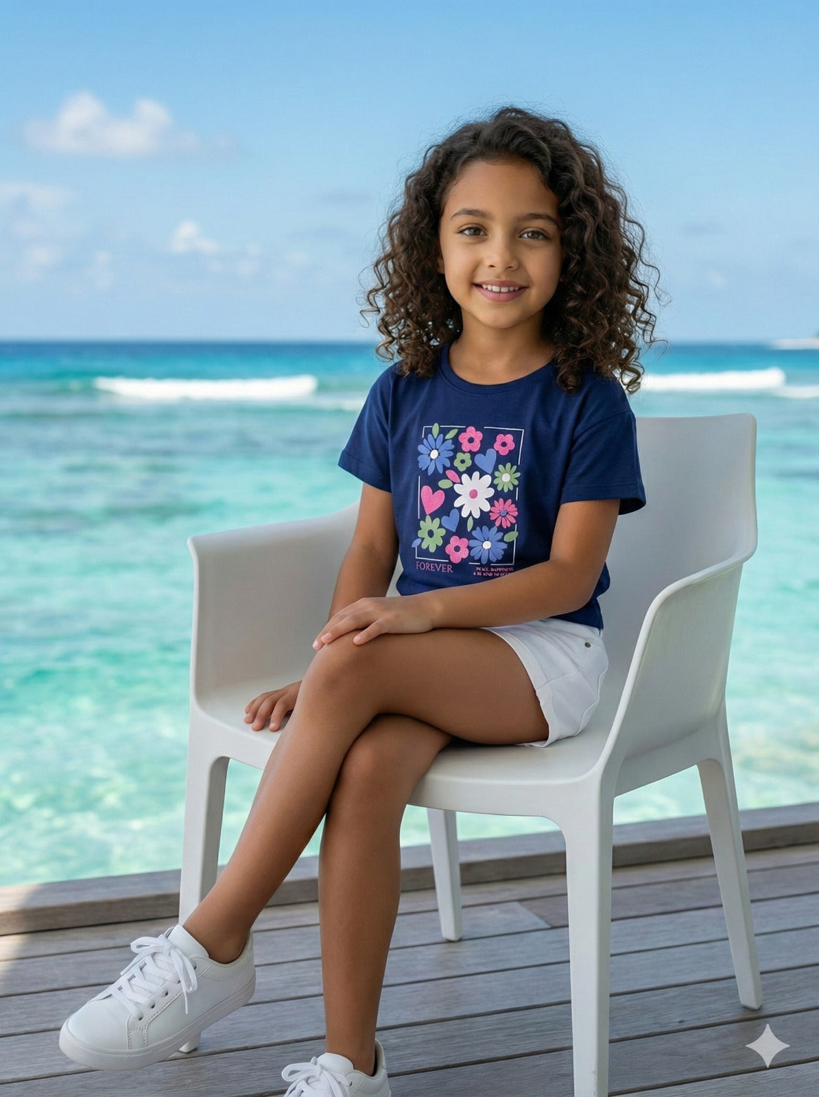 Royal Blue Lounge Tshirts For Girls TEE 25116