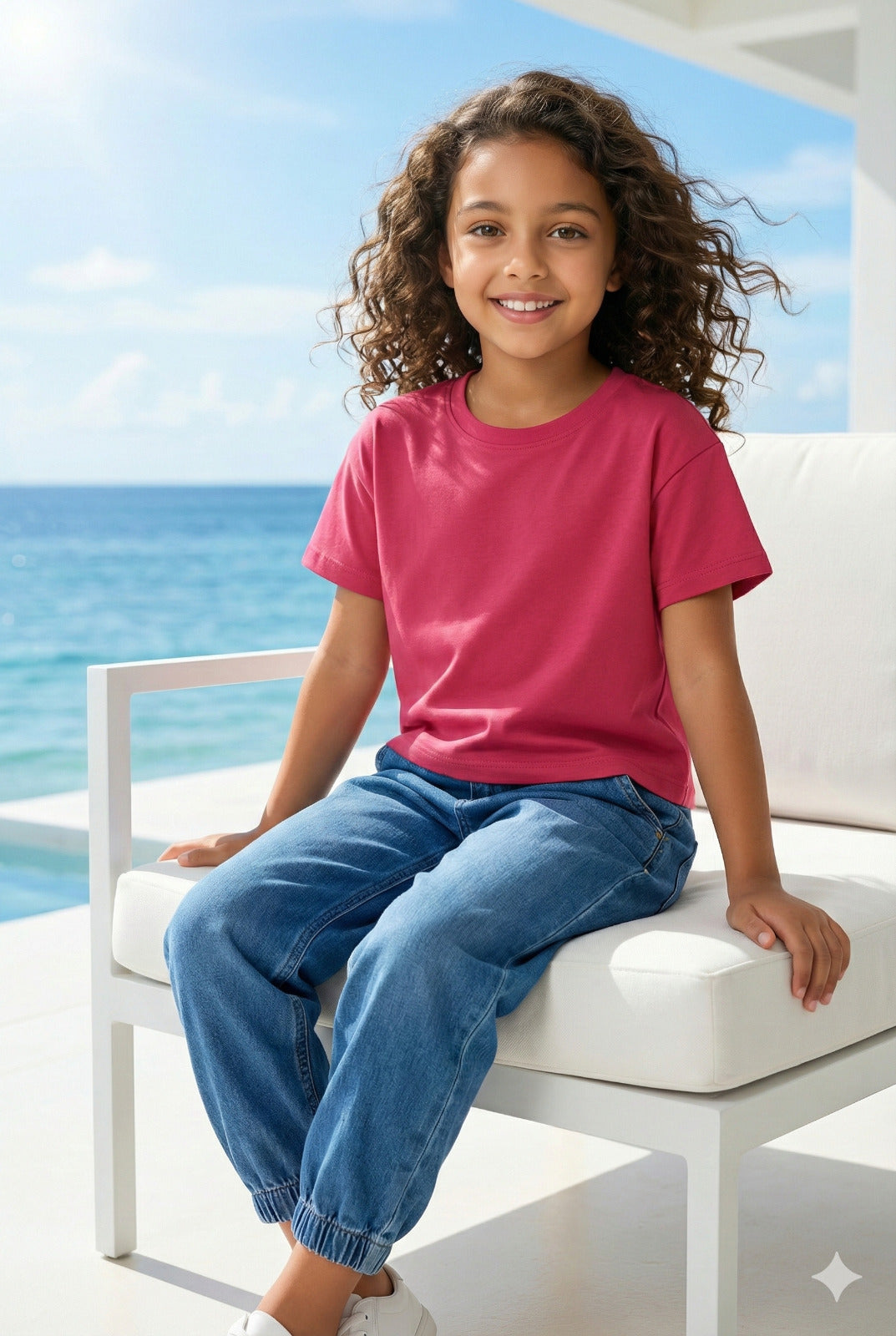 Red Lounge Tshirts For Girls TEE 25117