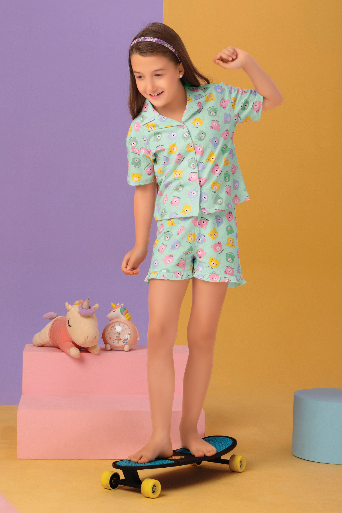 Teddy Bear Shirt And Shorts Sets For Girls
