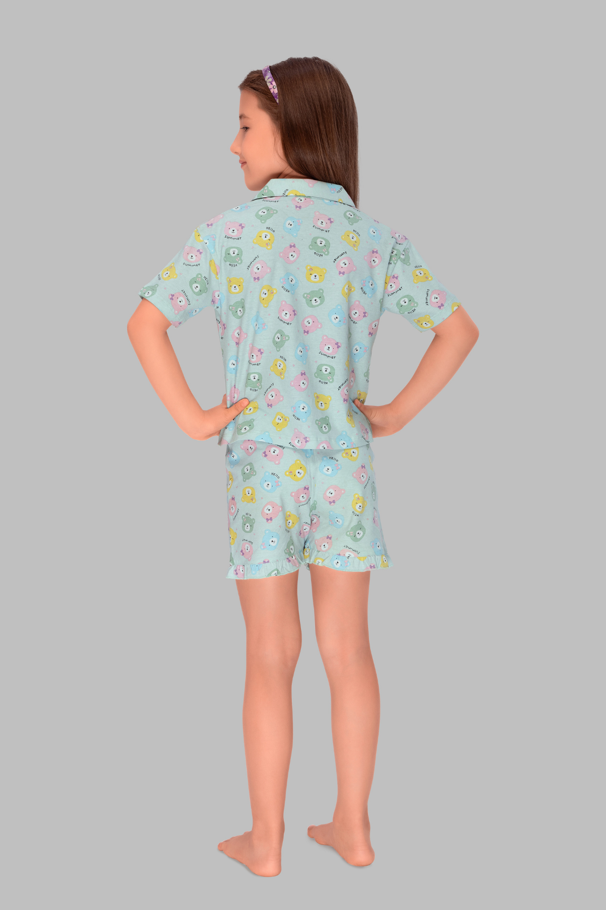 Teddy Bear Shirt And Shorts Sets For Girls