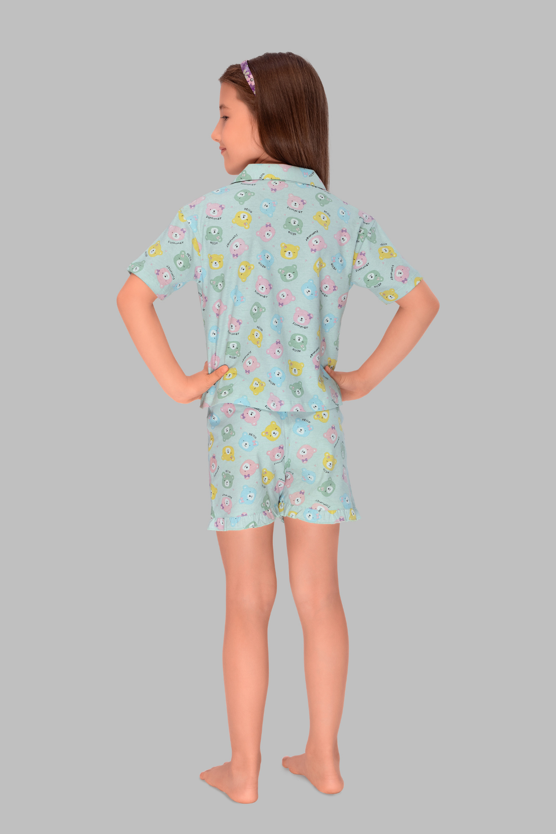 Teddy Bear Shirt And Shorts Sets For Girls CL 25100