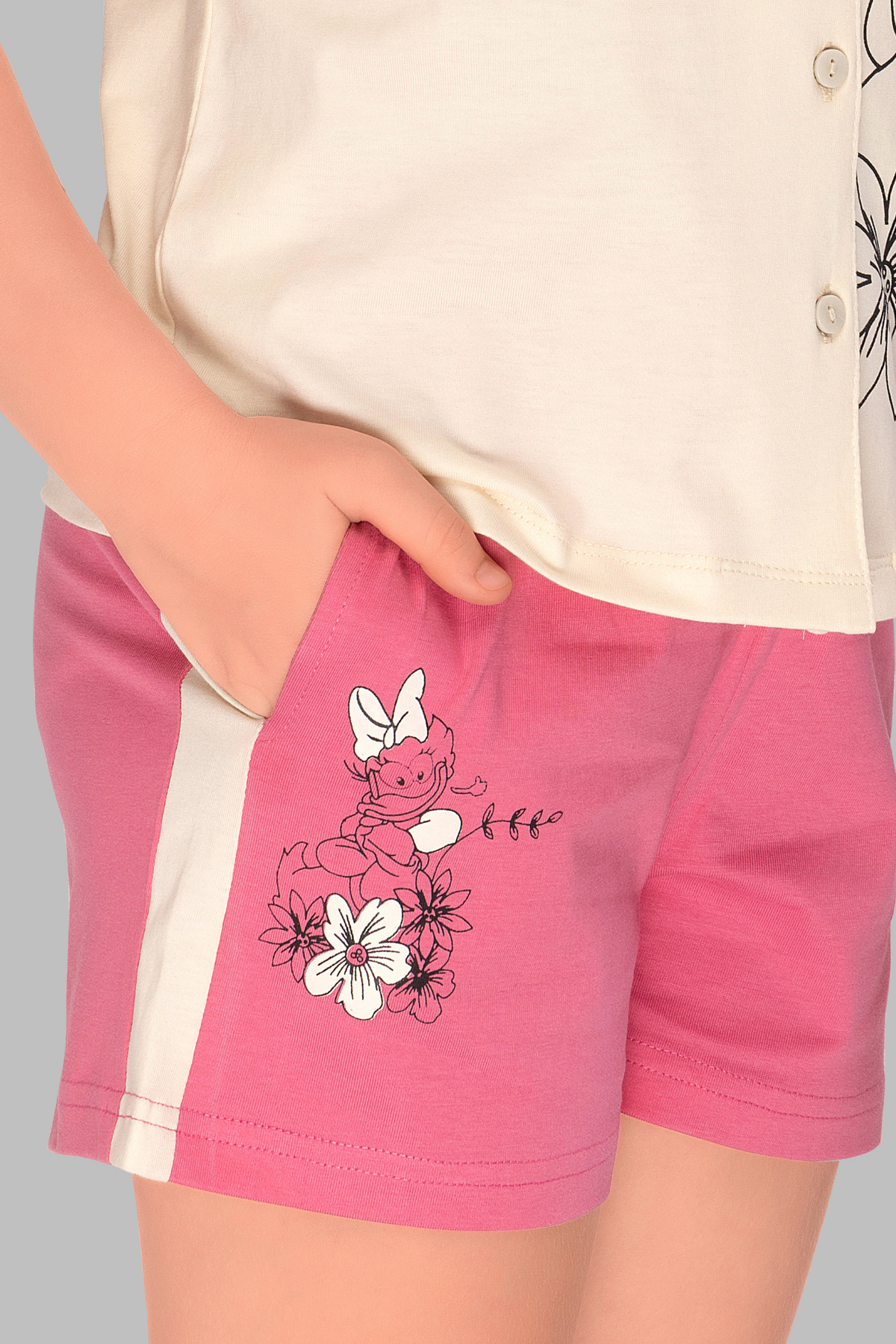 Duck Print Shirt And Shorts Sets For Girls CL 25101