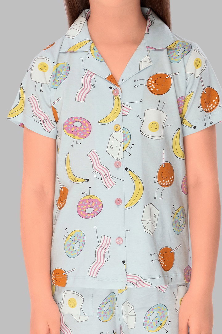 Fun Doughnuts Shirt And Shorts Sets For Girls