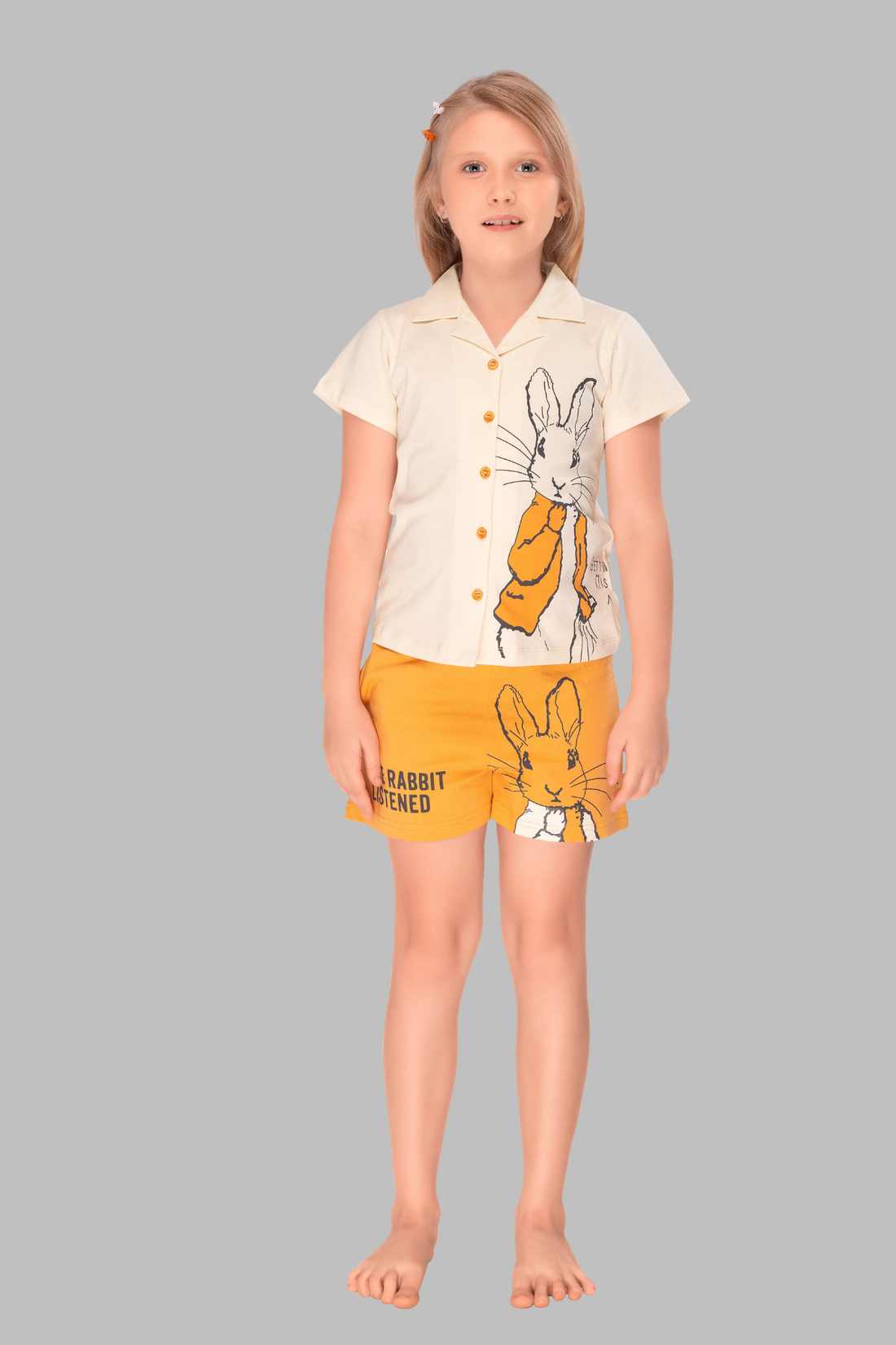 Funny Bunny Shirt And Shorts Sets For Girls CL 25104