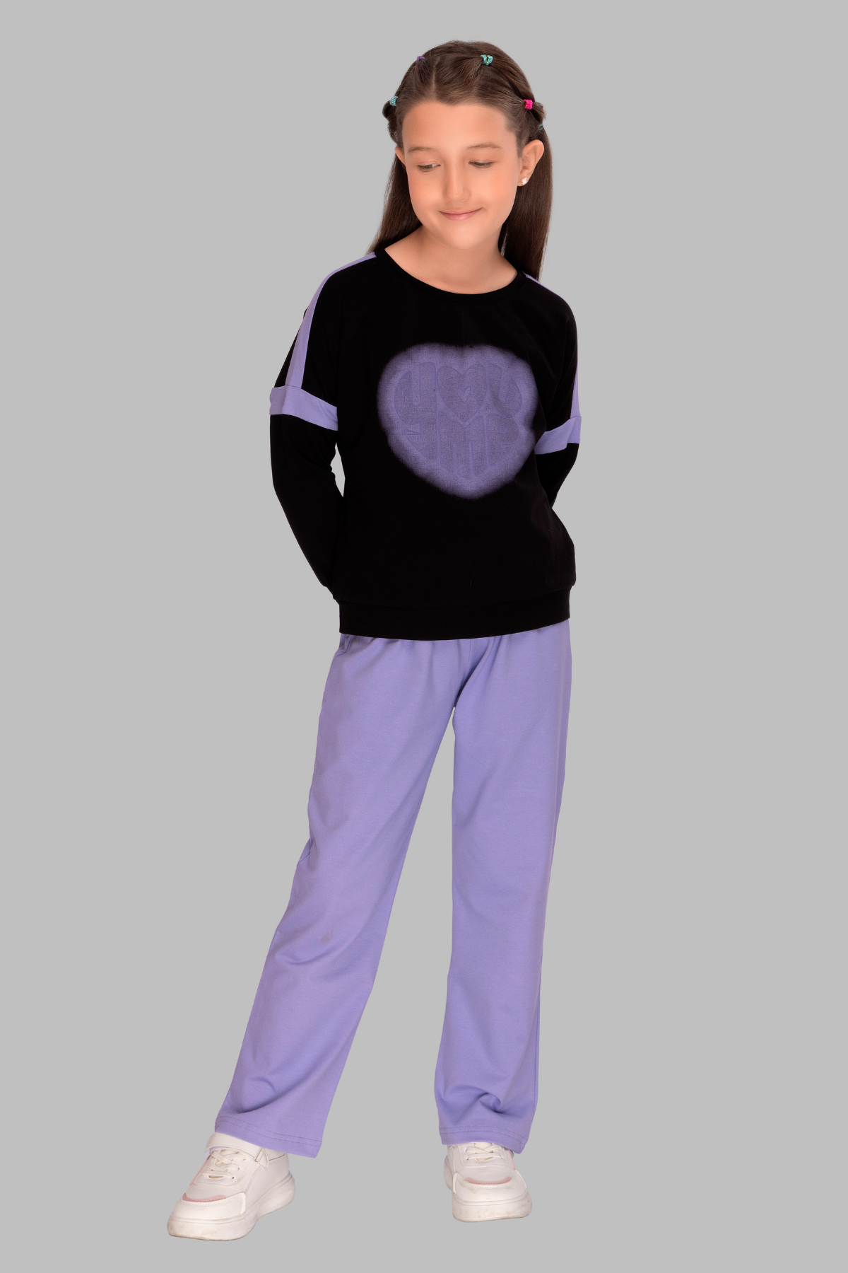 Black Full Sleeves Track Suits For Girls