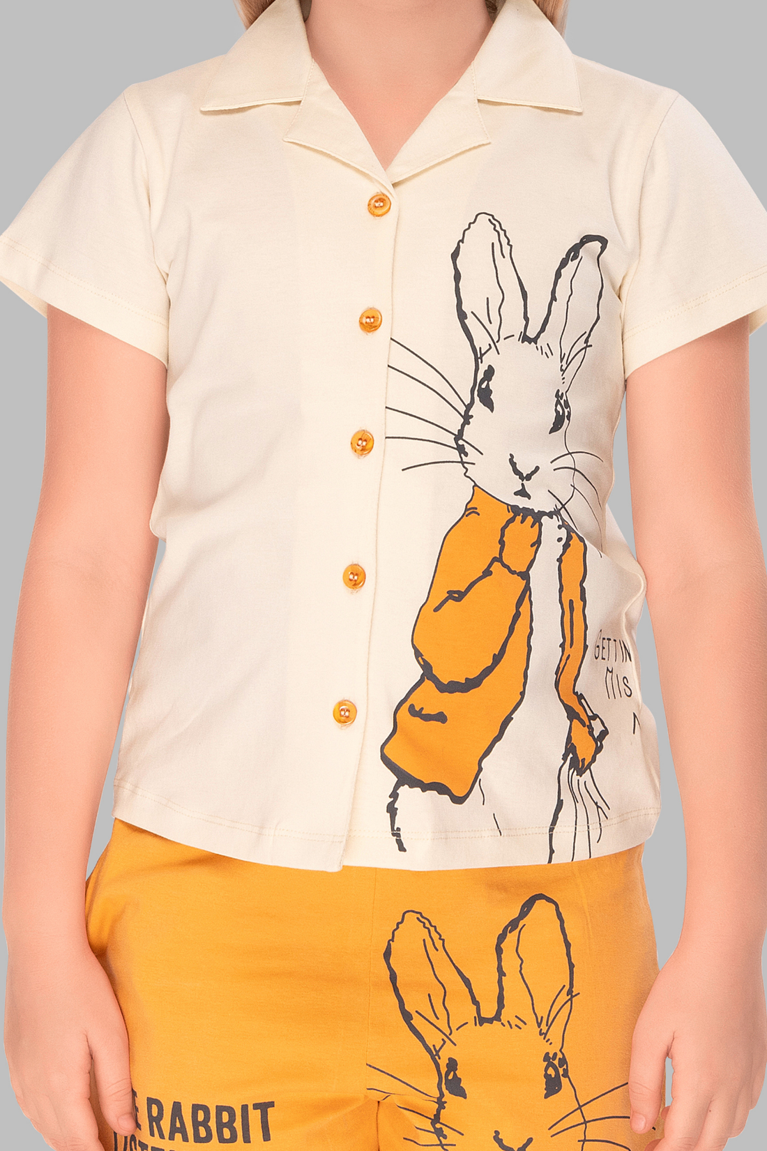 Funny Bunny Shirt And Shorts Sets For Girls