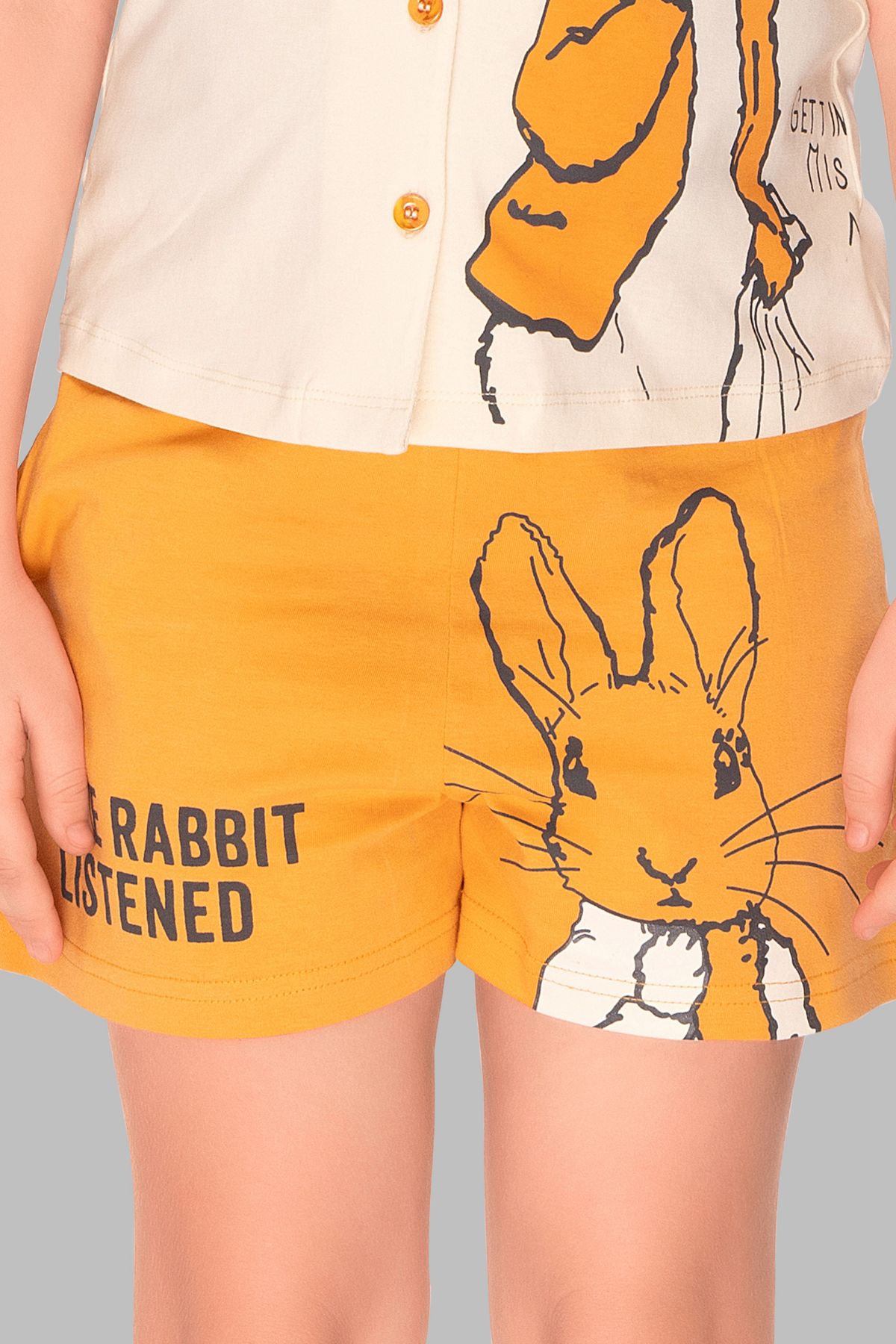 Funny Bunny Shirt And Shorts Sets For Girls