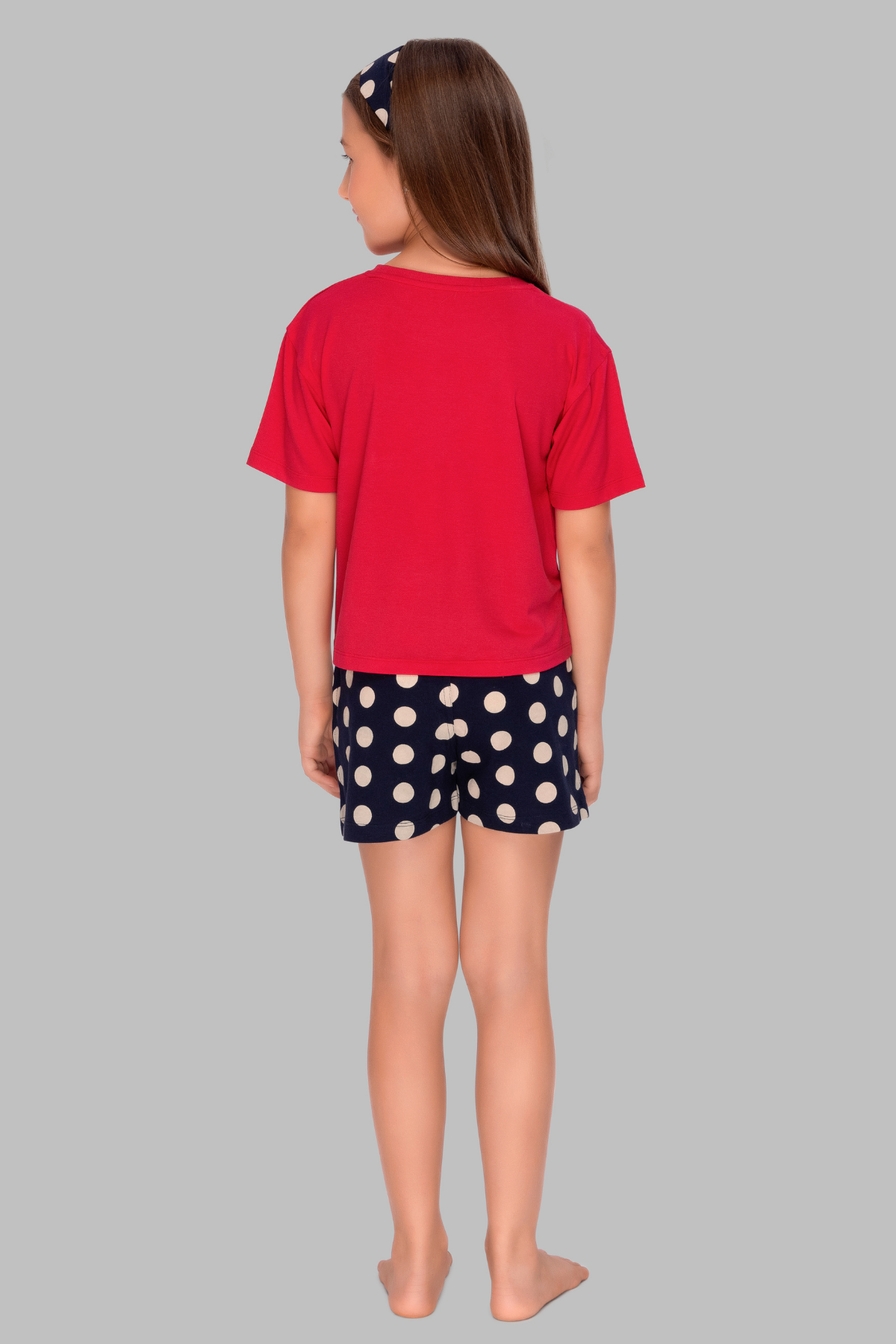 Red with Polka dots shorts