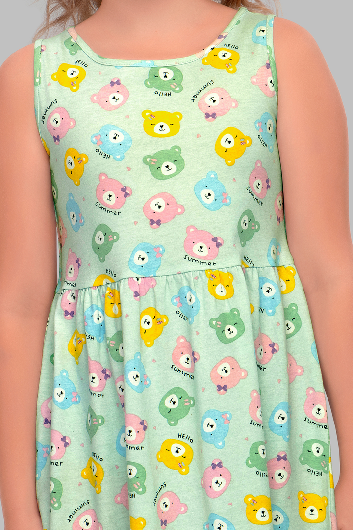 Teddy Dreams Lounge Frock For Girls