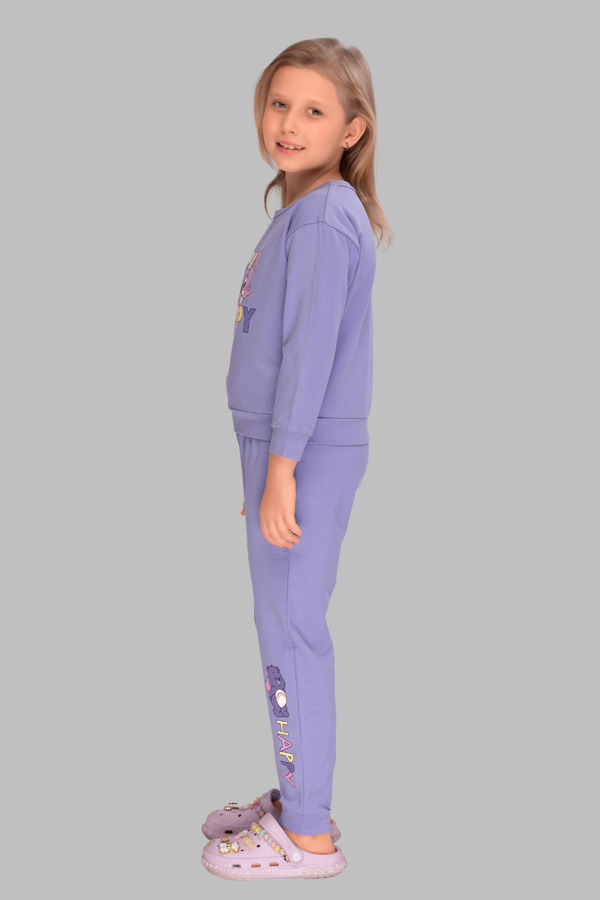 Purple Full Sleeves Track Suits For Girls