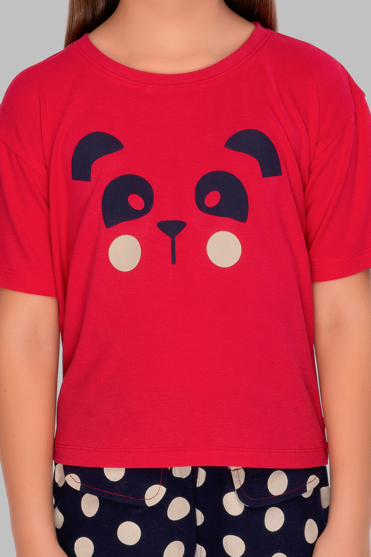 Red with Polka dots shorts SH 25040