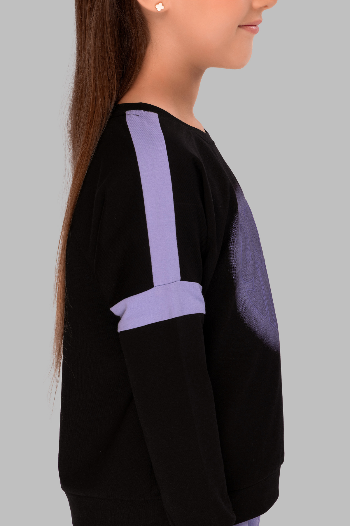 Black Full Sleeves Track Suits For Girls