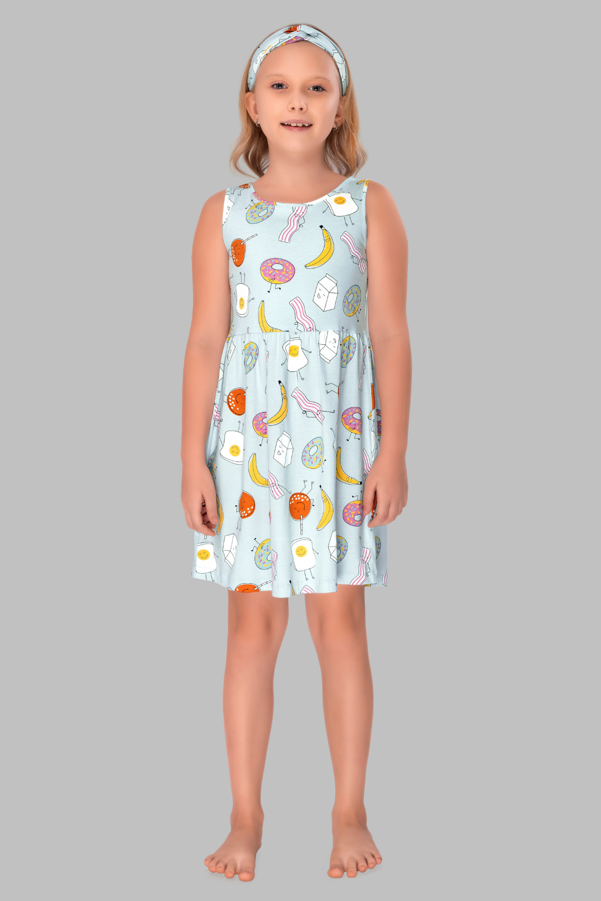 Fruity Doughnut Dreams Lounge Frock For Girls