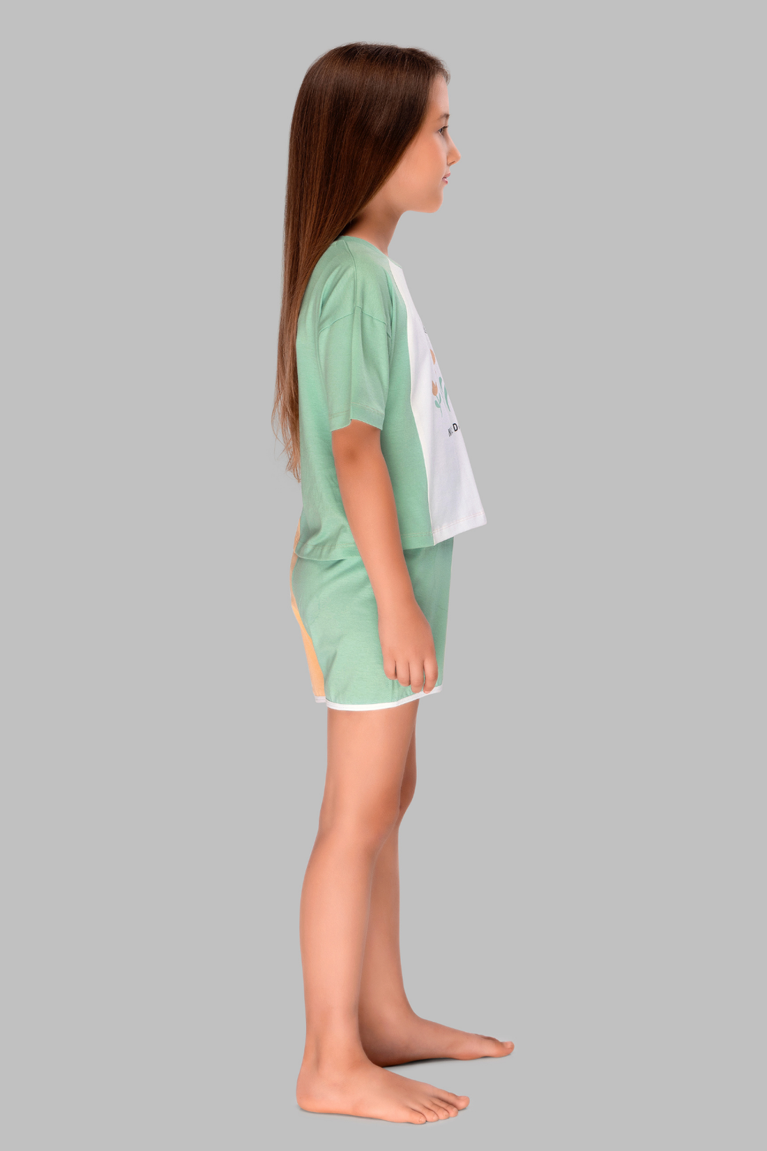 Floral Pastel shorts Set For Girls
