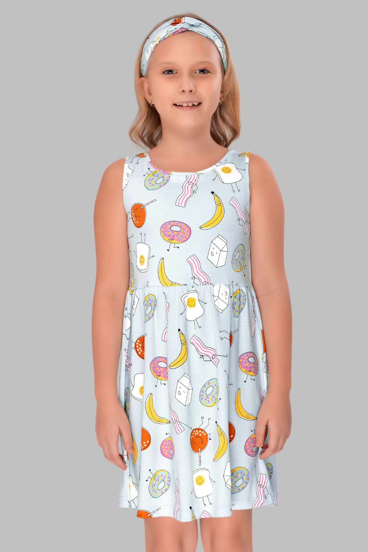 Fruity Doughnut Dreams Lounge Frock For Girls